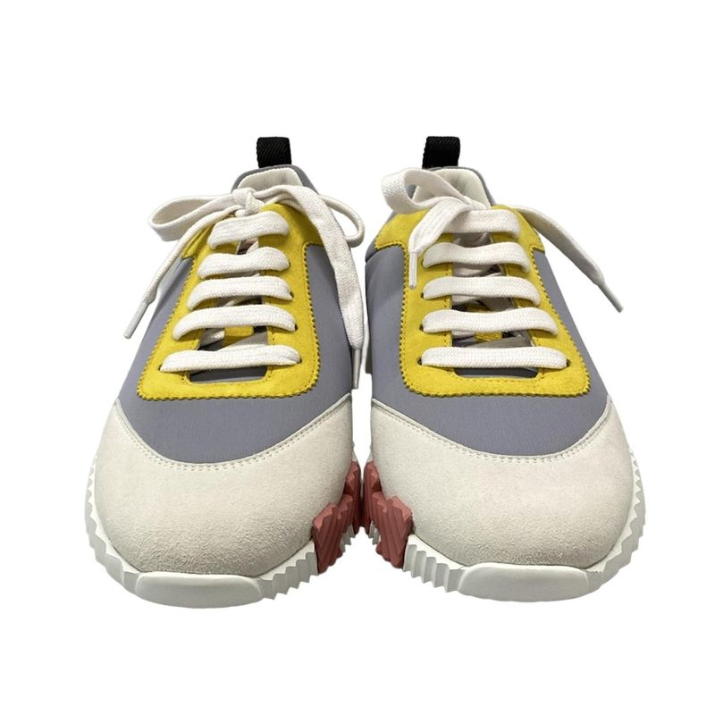 Hermes Sneakers 37 Women's Bouncing Gray X Yellow X Multi
