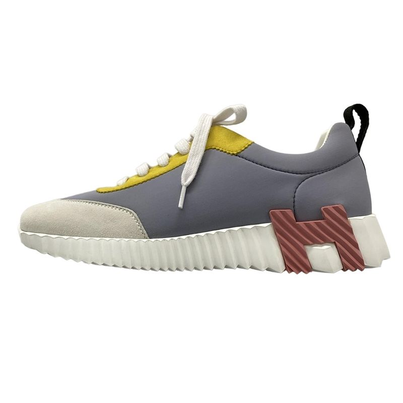 Hermes Sneakers 37 Women's Bouncing Gray X Yellow X Multi