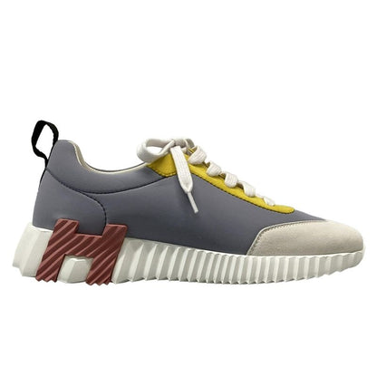 Hermes Sneakers 37 Women's Bouncing Gray X Yellow X Multi