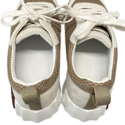 Hermes Sneakers 375 Women's Bouncing Light Gray X Dark Brown Mesh