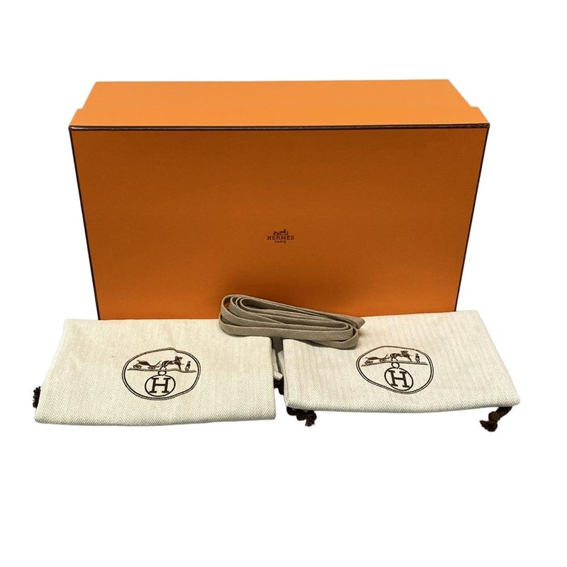 Hermes Sneakers 375 Women's Bouncing Light Gray X Dark Brown Mesh