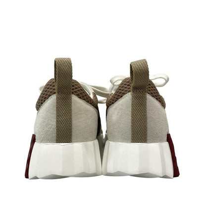 Hermes Sneakers 375 Women's Bouncing Light Gray X Dark Brown Mesh