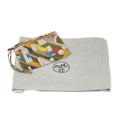 Hermes Shoulder Bag Silky City PM Ivory X Pink X Multi Silk