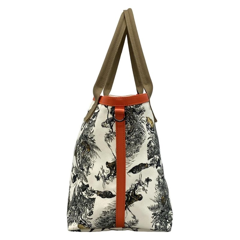 Hermes Tote Bag Cabas White X Black X Beige Petit Ash