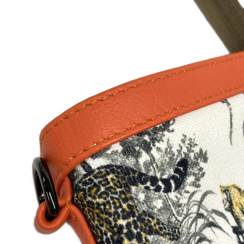 Hermes Tote Bag Cabas White X Black X Beige Petit Ash