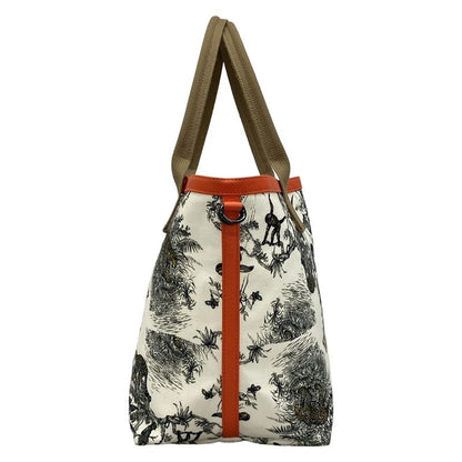 Hermes Tote Bag Cabas White X Black X Beige Petit Ash