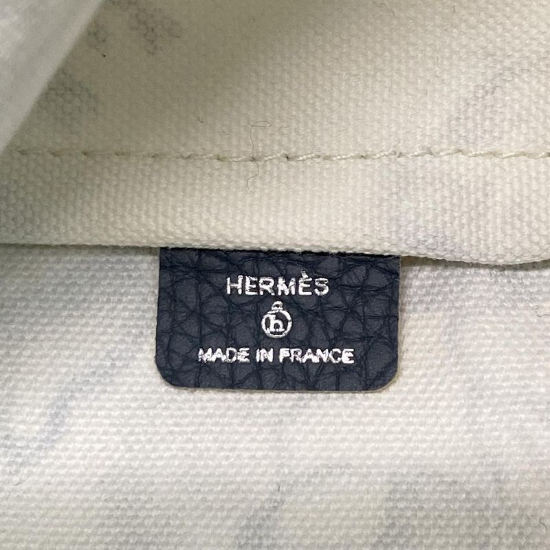 Hermes Tote Bag Cabas White X Black X Beige Petit Ash