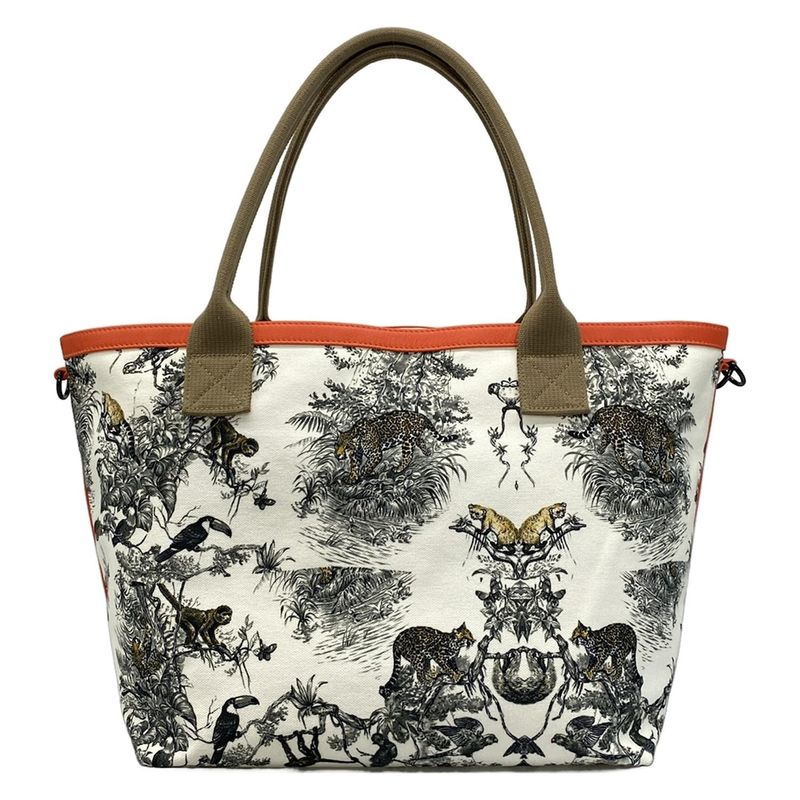 Hermes Tote Bag Cabas White X Black X Beige Petit Ash