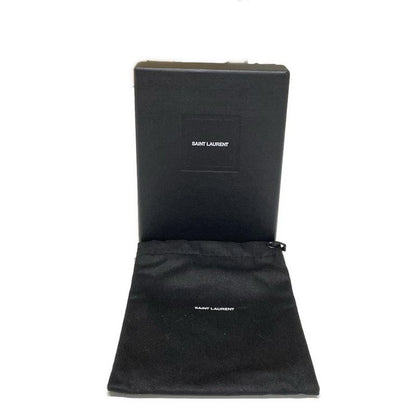 Saint Laurent Paris Coin Case 718357 Black Quilted with Card Case Leather