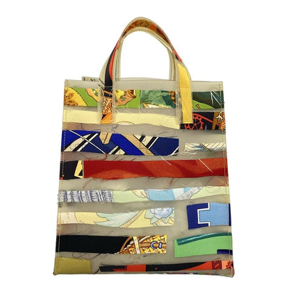 Hermes Handbag - Beige X Red X Multi 2004-2005 Louvre Museum Limited Silk