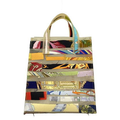 Hermes Handbag - Beige X Red X Multi 2004-2005 Louvre Museum Limited Silk