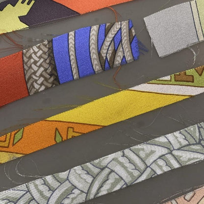 Hermes Handbag - Beige X Red X Multi 2004-2005 Louvre Museum Limited Silk