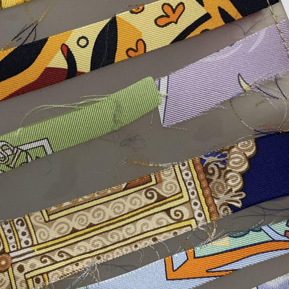 Hermes Handbag - Beige X Red X Multi 2004-2005 Louvre Museum Limited Silk