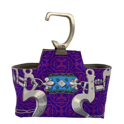 Hermes Tote Bag - Gray Beige X Purple X Silver Petit Ash Reversible Cashmere