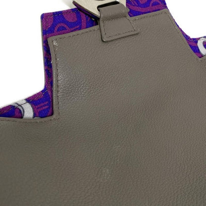 Hermes Tote Bag - Gray Beige X Purple X Silver Petit Ash Reversible Cashmere