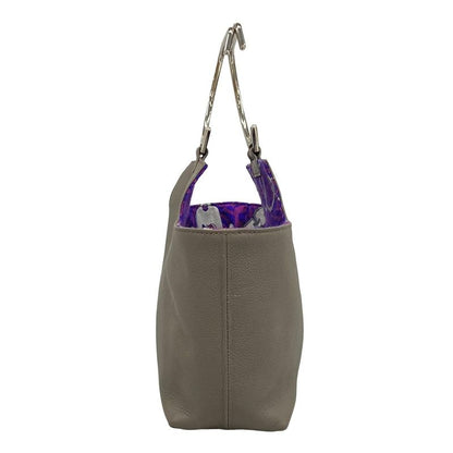 Hermes Tote Bag - Gray Beige X Purple X Silver Petit Ash Reversible Cashmere