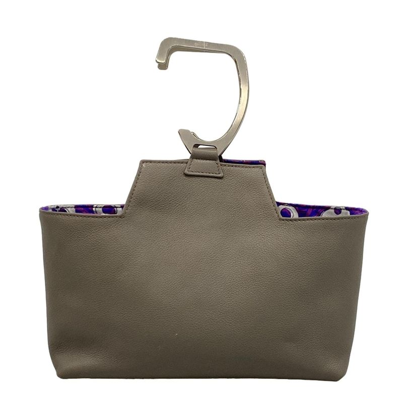 Hermes Tote Bag - Gray Beige X Purple X Silver Petit Ash Reversible Cashmere