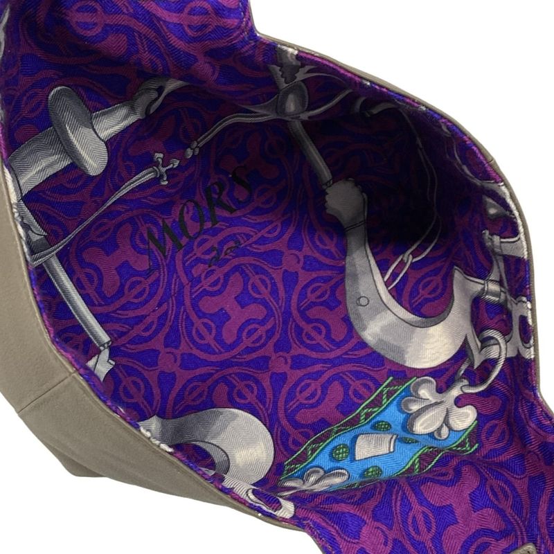 Hermes Tote Bag - Gray Beige X Purple X Silver Petit Ash Reversible Cashmere