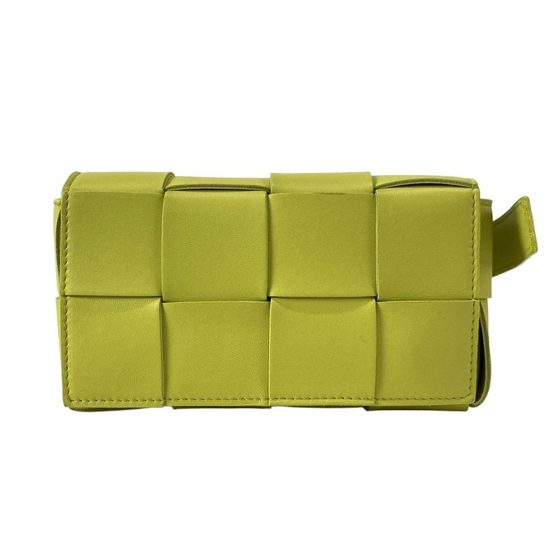 Bottega Veneta Waist Pouch Maxi Intrecciato Cassette Belt Bag Yellow Green Mini