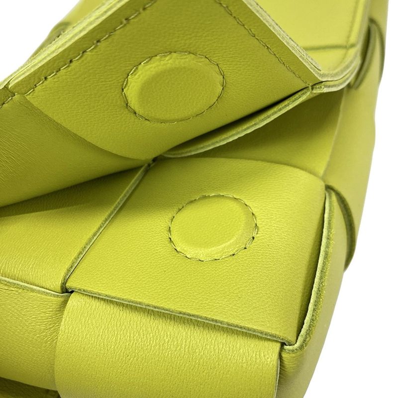 Bottega Veneta Waist Pouch Maxi Intrecciato Cassette Belt Bag Yellow Green Mini