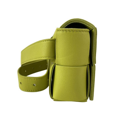 Bottega Veneta Waist Pouch Maxi Intrecciato Cassette Belt Bag Yellow Green Mini