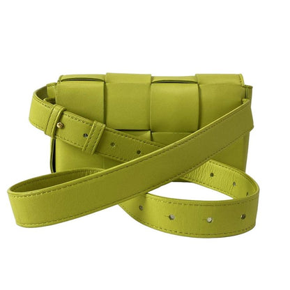 Bottega Veneta Waist Pouch Maxi Intrecciato Cassette Belt Bag Yellow Green Mini