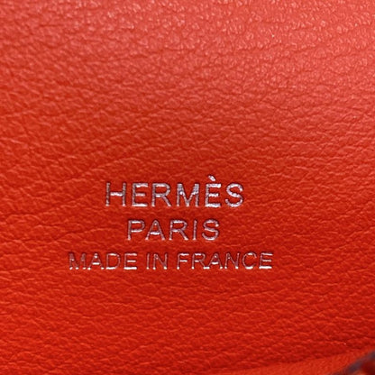 Hermes Coin Case Avec Soie Ivory X Red Silk