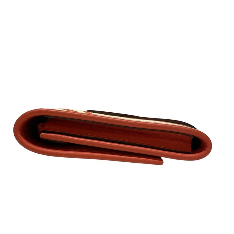 Hermes Coin Case Avec Soie Ivory X Red Silk