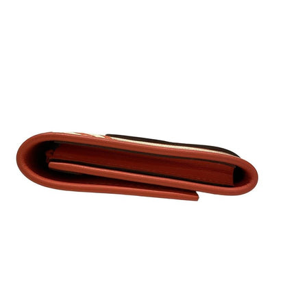 Hermes Coin Case Avec Soie Ivory X Red Silk