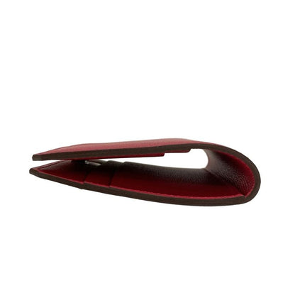 Hermes Card Case Medor Framboise Silver Hardware