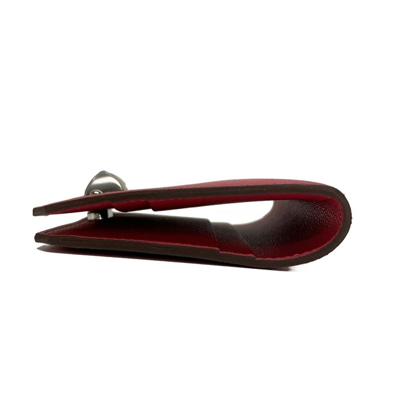 Hermes Card Case Medor Framboise Silver Hardware