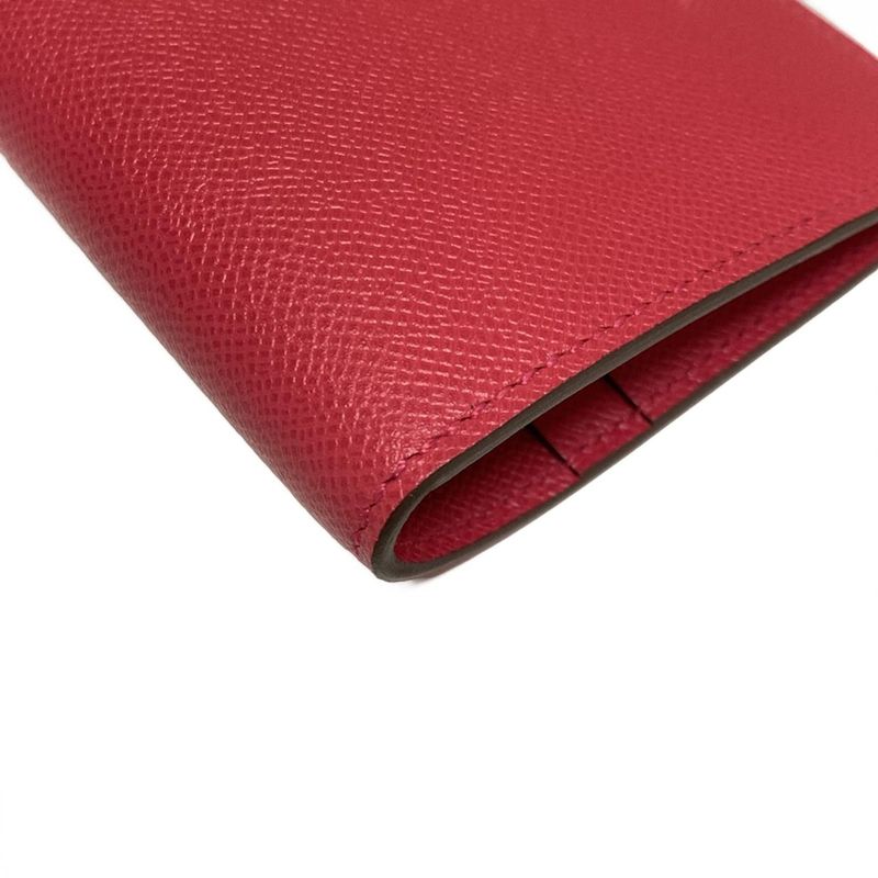 Hermes Card Case Medor Framboise Silver Hardware