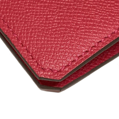 Hermes Card Case Medor Framboise Silver Hardware