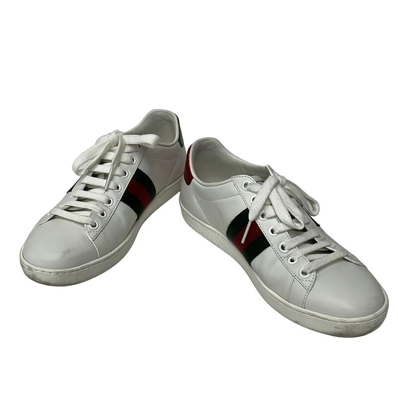 Gucci Sneakers 35 1 2 Women's Ace Embroidered Sneakers 431942 White X Multi Bee