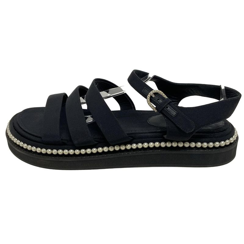 Chanel Sandals 39 1 2 C Women's - G32359 Black Pearl