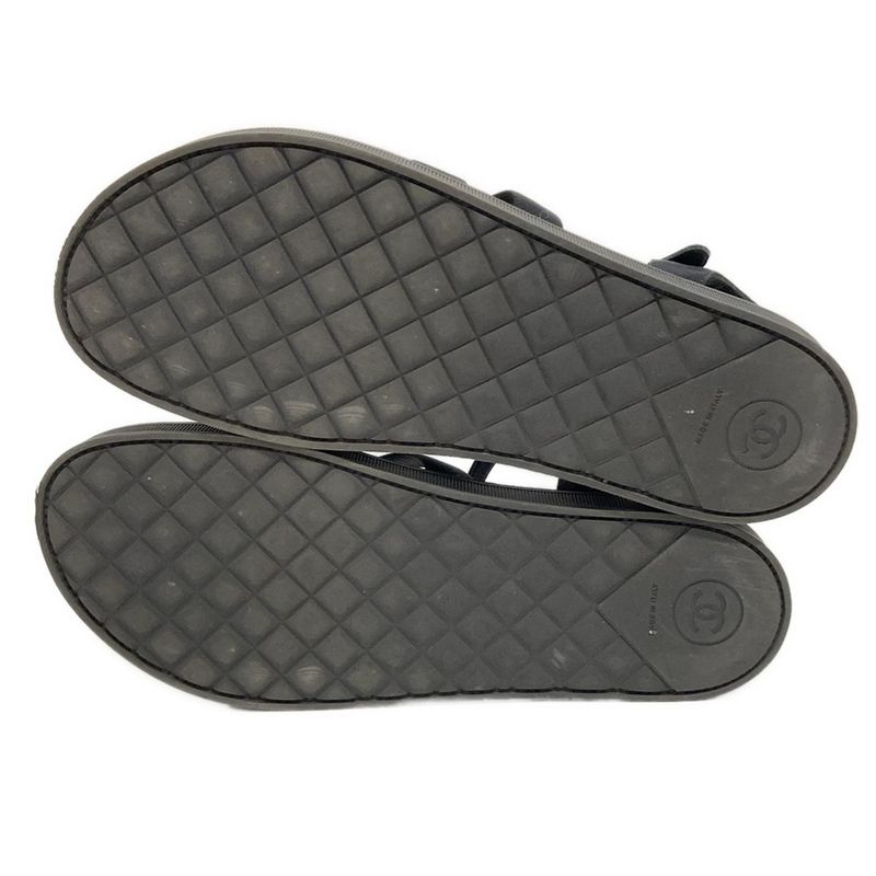 Chanel Sandals 39 1 2 C Women's - G32359 Black Pearl