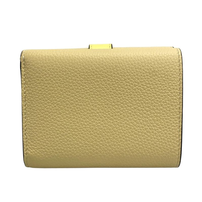 Loewe Trifold Wallet Trifold Wallet C660tr2x01 Beige X Yellow Leather