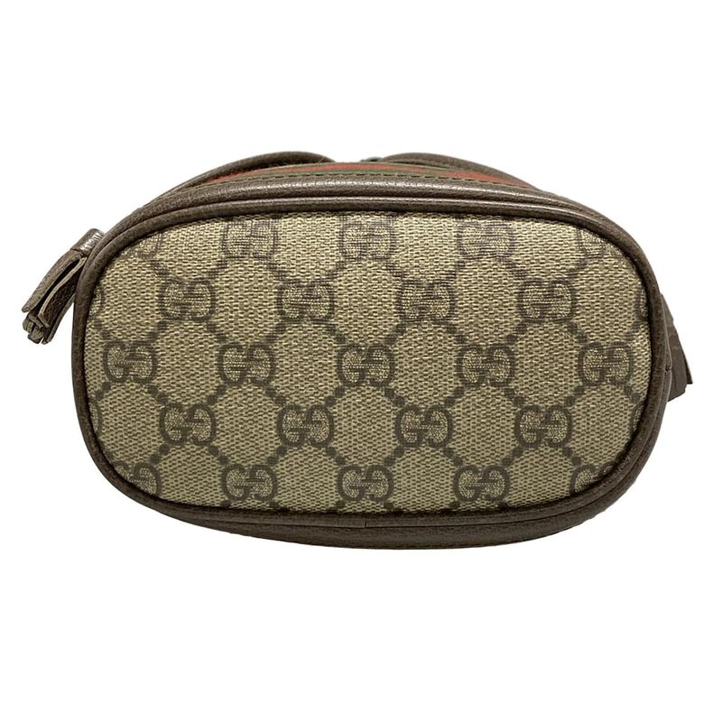 Gucci Shoulder Bag Ophidia GG Mini Bucket Bag 550620 Beige X Dark Brown X Multi