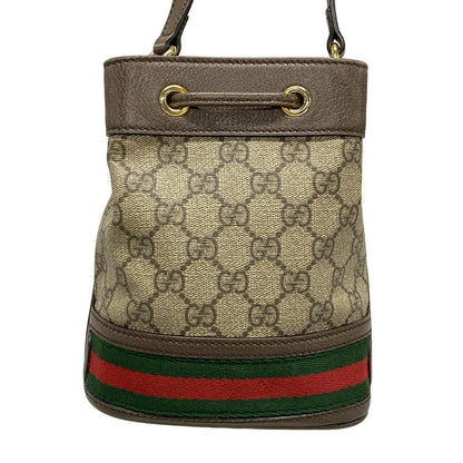 Gucci Shoulder Bag Ophidia GG Mini Bucket Bag 550620 Beige X Dark Brown X Multi