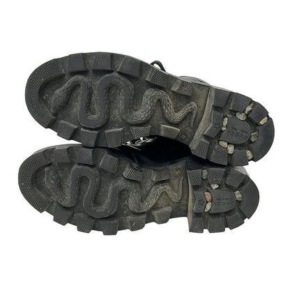 Gucci Short Boots 38 Women's - 481156 Black 38 Lace-Up Leather