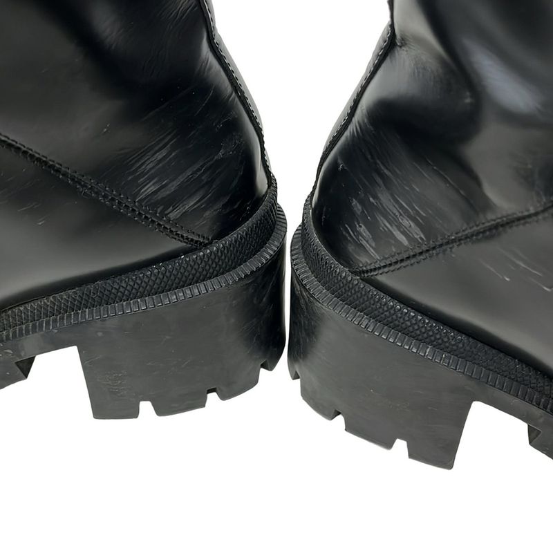 Gucci Short Boots 38 Women's - 481156 Black 38 Lace-Up Leather