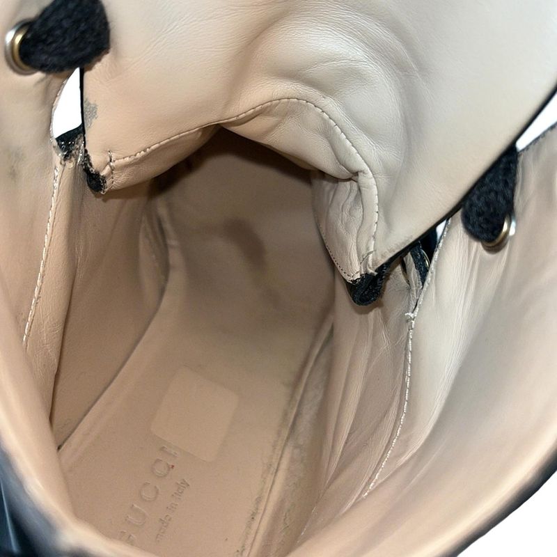 Gucci Short Boots 38 Women's - 481156 Black 38 Lace-Up Leather