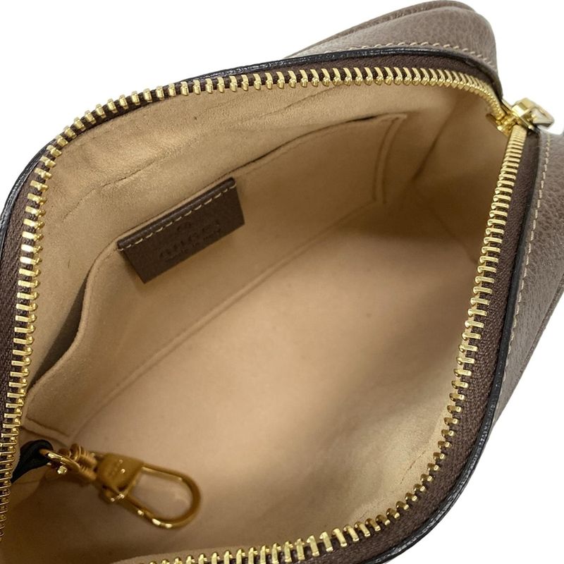 Gucci Shoulder Bag Ophidia 517350 Beige X Dark Brown X Multi Mini Bag Leather