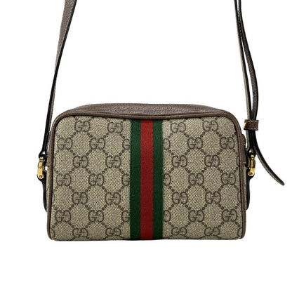Gucci Shoulder Bag Ophidia 517350 Beige X Dark Brown X Multi Mini Bag Leather
