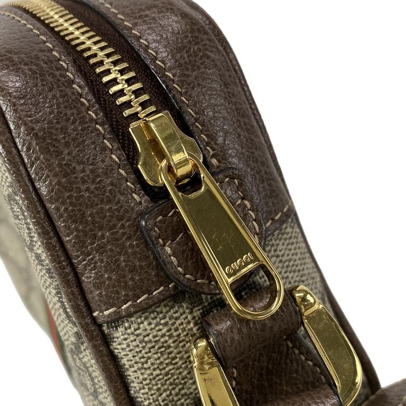 Gucci Shoulder Bag Ophidia 517350 Beige X Dark Brown X Multi Mini Bag Leather