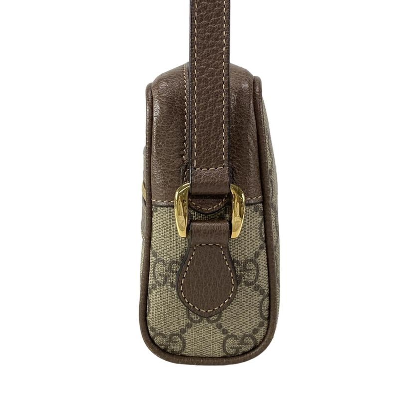 Gucci Shoulder Bag Ophidia 517350 Beige X Dark Brown X Multi Mini Bag Leather