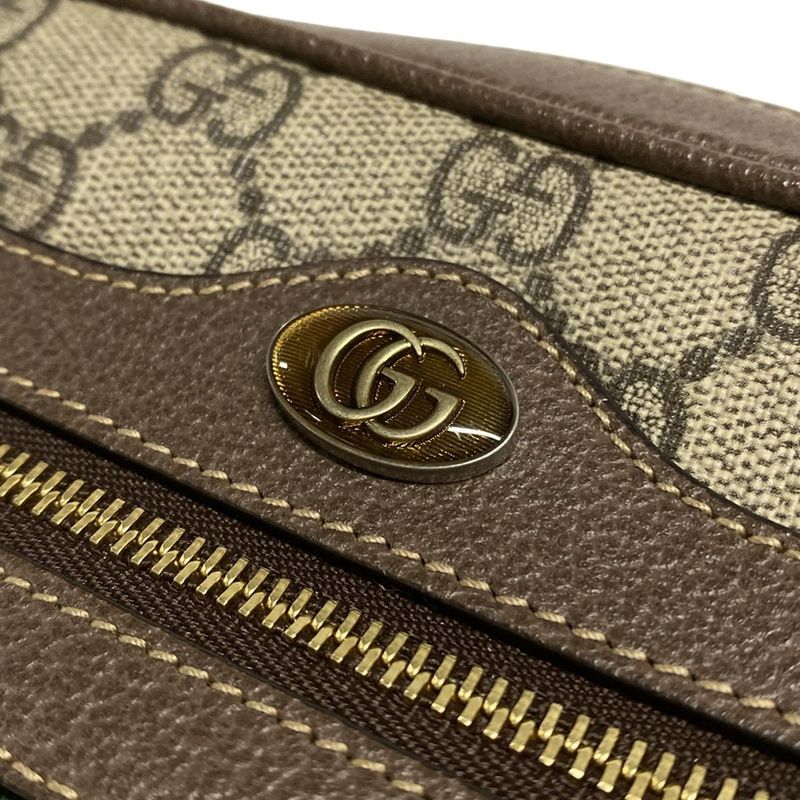 Gucci Shoulder Bag Ophidia 517350 Beige X Dark Brown X Multi Mini Bag Leather