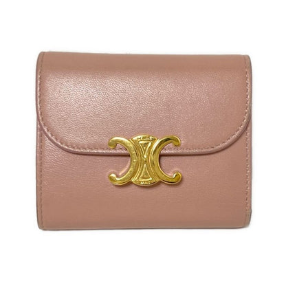 Celine Trifold Wallet Small Flap Wallet 10d783bzg.25vp Pink Beige Triomphe