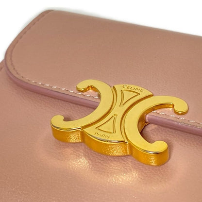Celine Trifold Wallet Small Flap Wallet 10d783bzg.25vp Pink Beige Triomphe