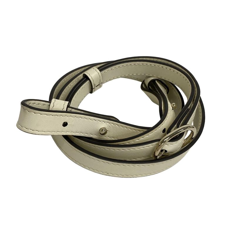 Gucci Shoulder Bag GG Emblem Medium Bucket Bag 815103 Beige X Ivory Leather